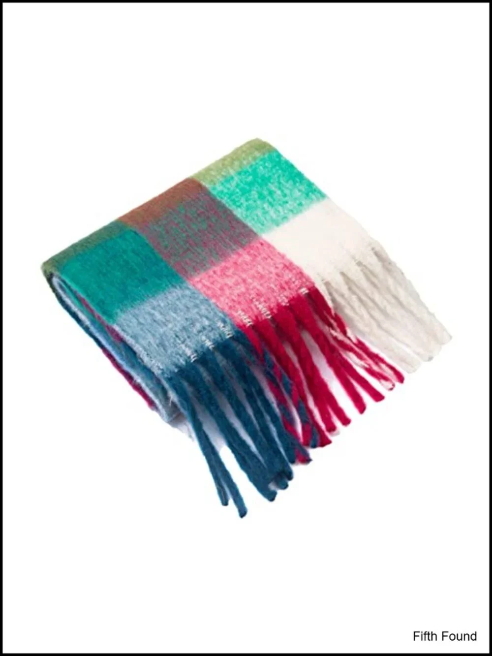 Oversized Plaid Blanket Scarf Chunky Acrylic Winter Wrap